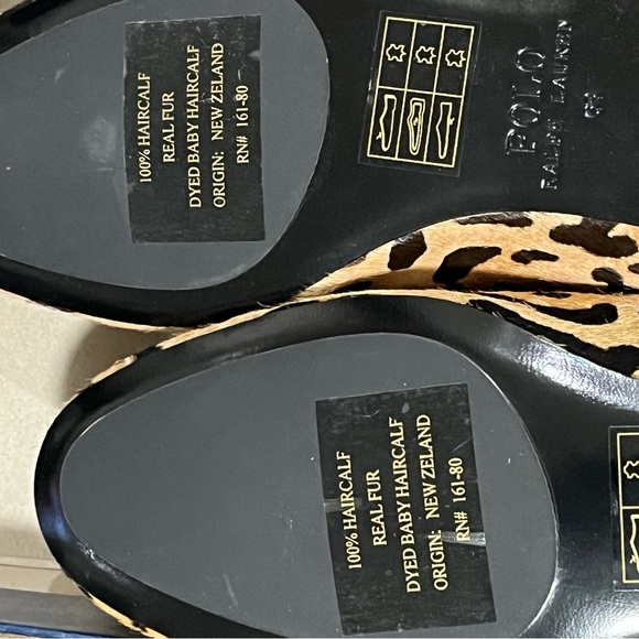 Polo Ralph Lauren Leopard Print Haircalf Flats - US Size 6B - Picture 5 of 14